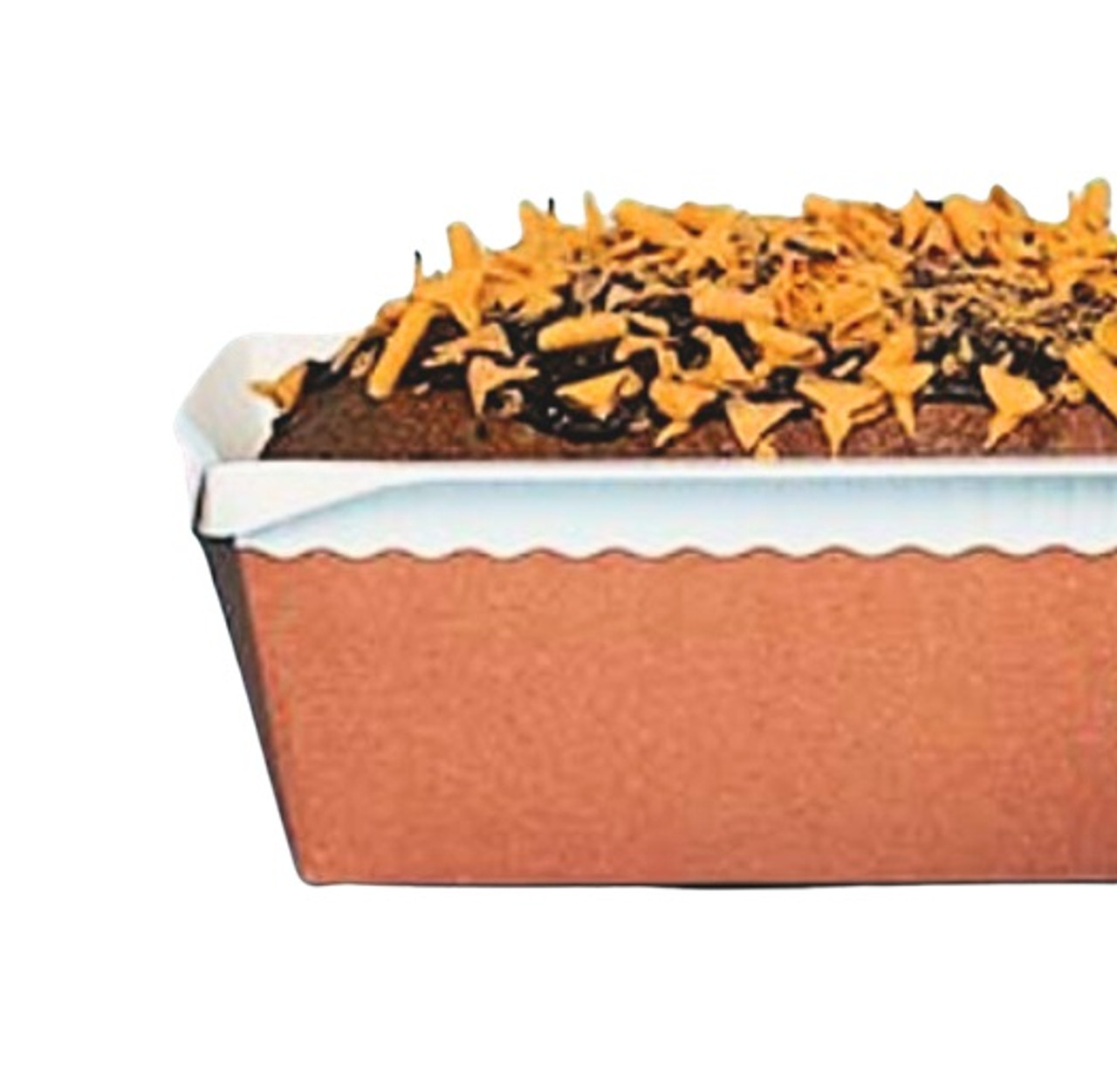 Plum Cake Baking Molds in Terracotta Cardboard 199 x 95 x 55mm 