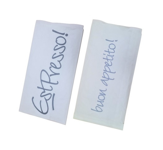 1,000 Greaseproof bags printed 'Buon Appetito'- 6'' x 8'' x 12'' Special Offer