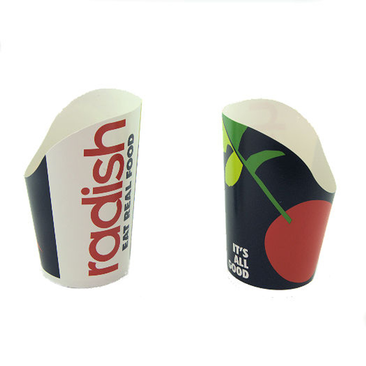 Pack x 50 Radish Printed Food Cone Cup