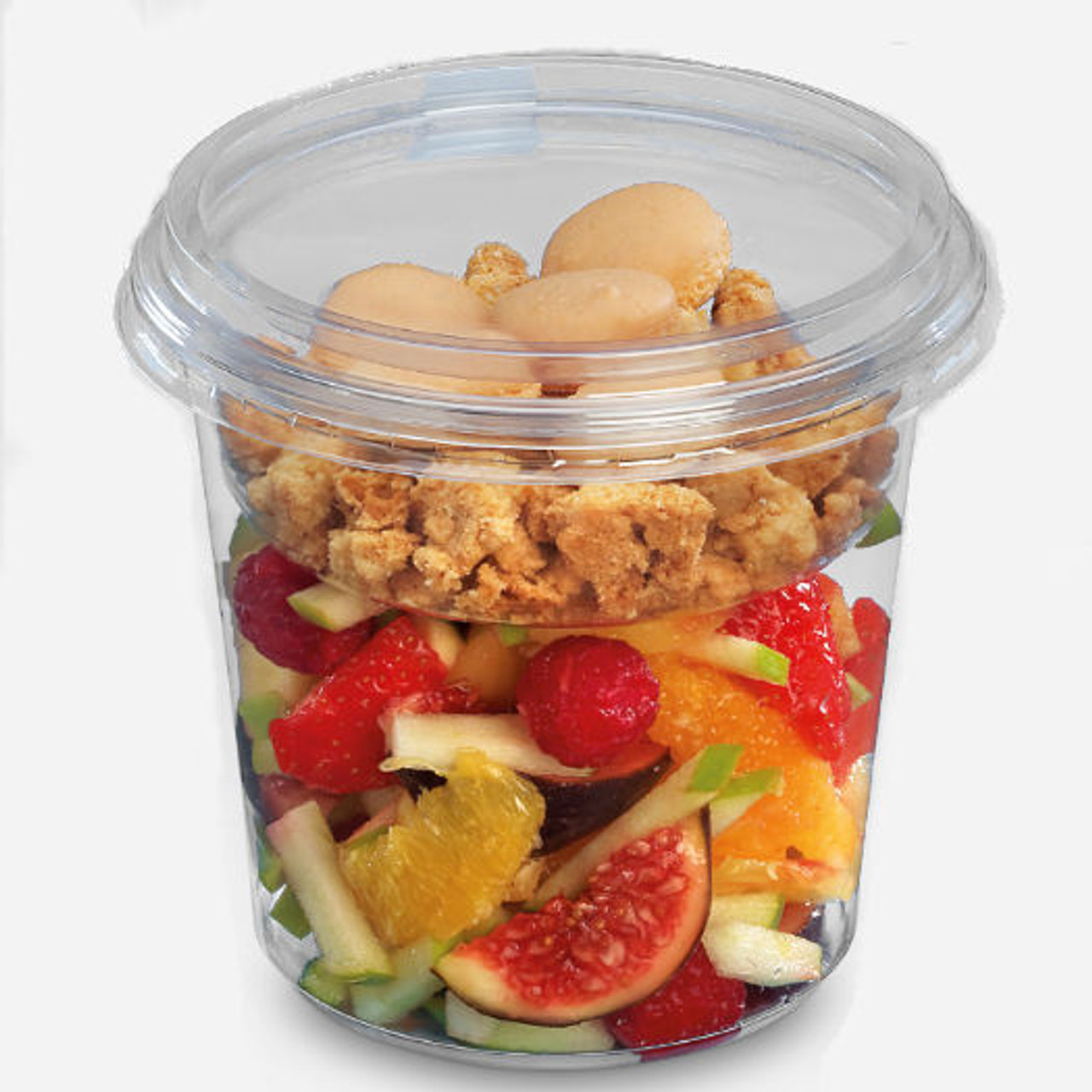 Pack x 50 New Size 500ml Granola Pot and Insert Tub 200ml with Separate Lid
