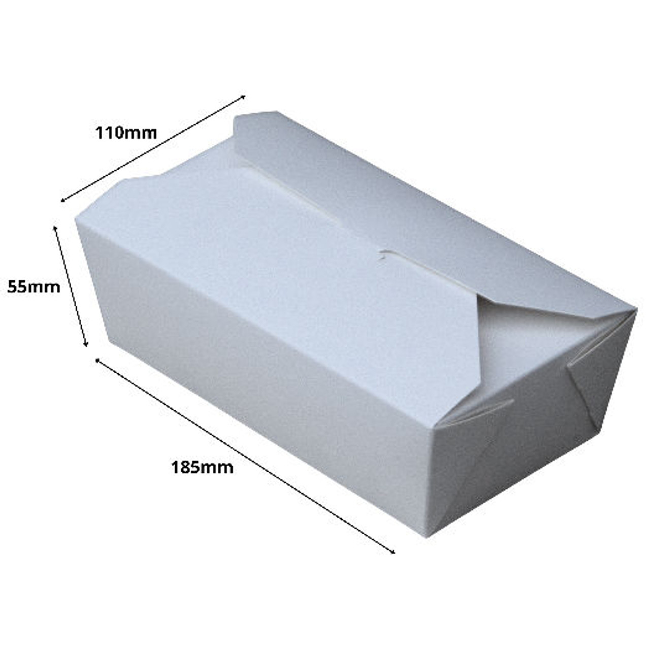 Pack x 50 Bio Box White 6A size 7.25"x 4"x 2.5"