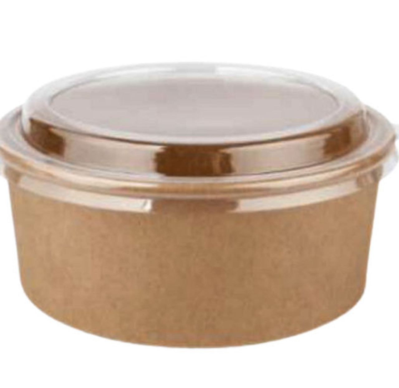 Kraft Extra Large 1300ml Food Tubs with 100% Clear Recyclable Lid ( see qty options )