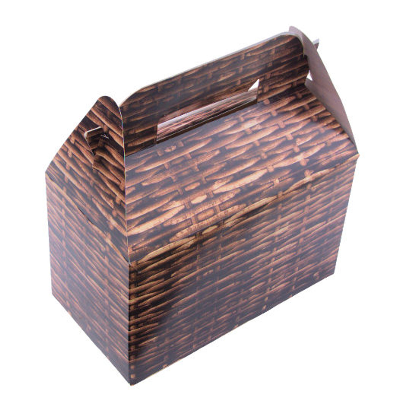 Sample Pack of 1 Food Carry Picnic / Takeaway boxes  WICKER DESIGN includes Sandwich / Cake boxes,