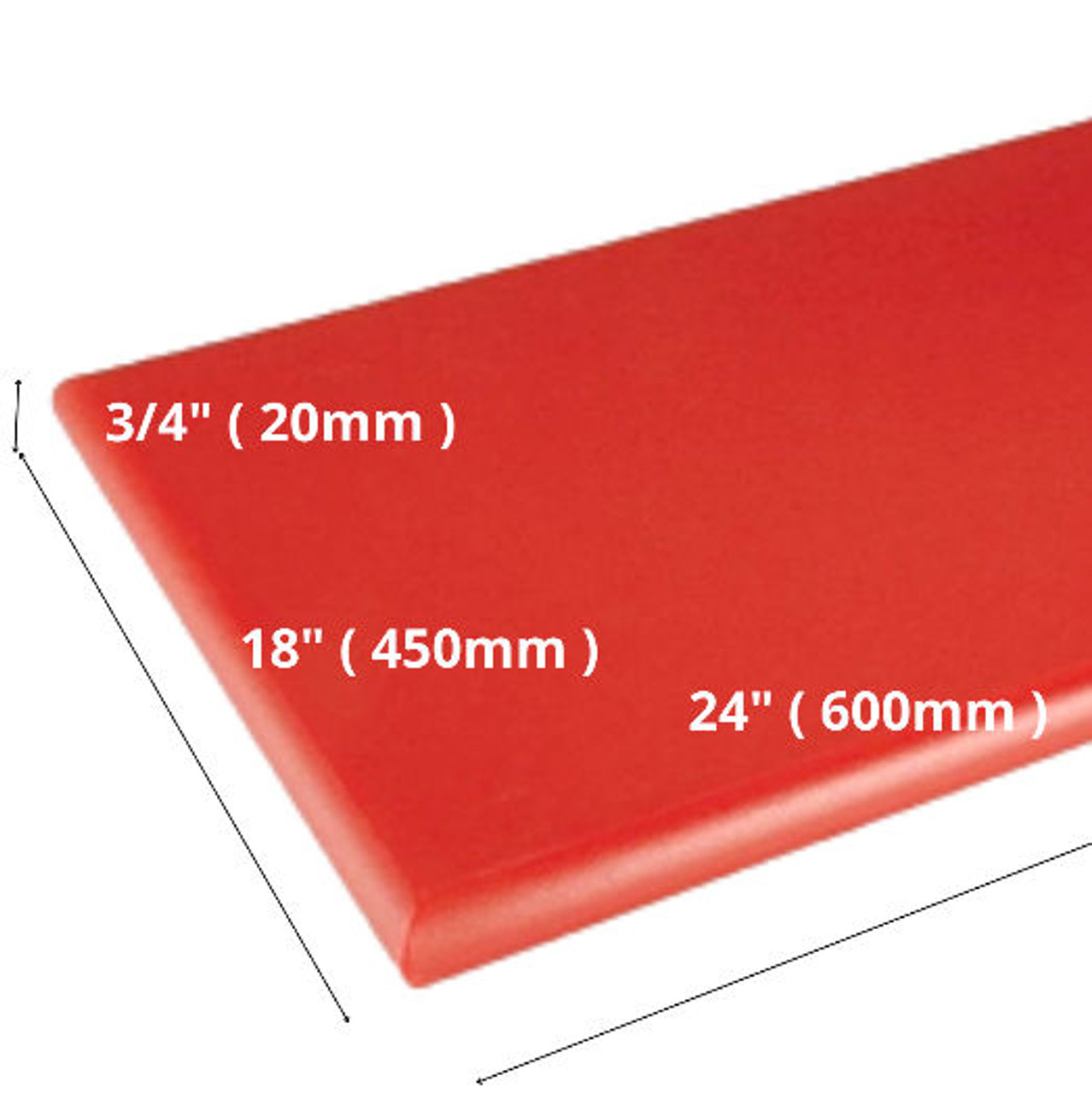 CHOPPING board Extra Thick Red 450 x 600 x 20mm