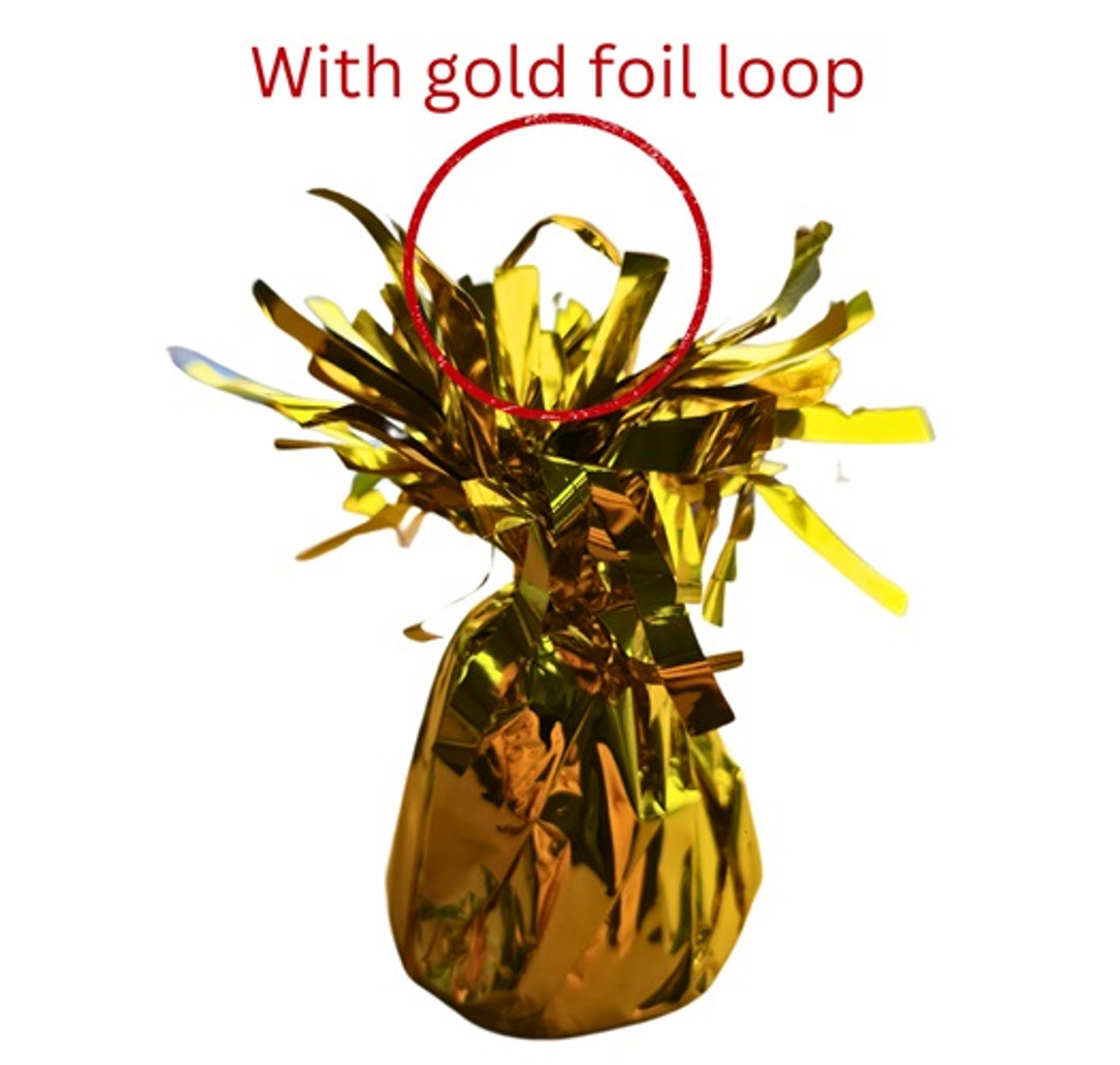 Gold foil Fountain balloon weight for Helium & Latex Balloons ea.