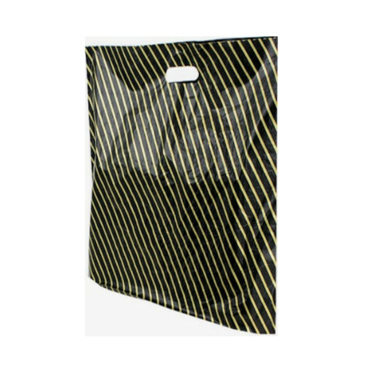 Case x 1,000 9" x 11" Black & Gold Stripe Carrier