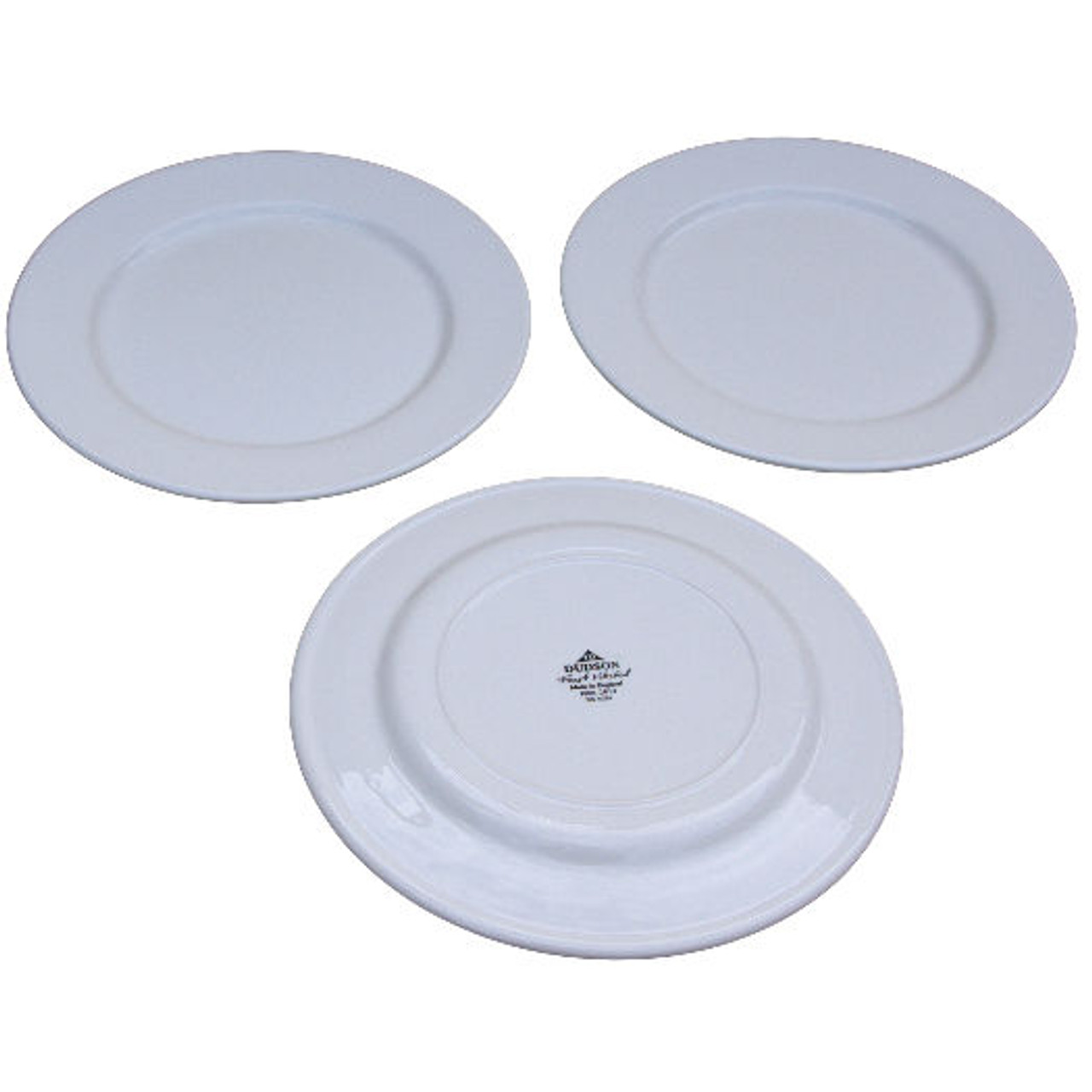 White Dudson 240mm Round Cake plates ( Replacement set of 3 )