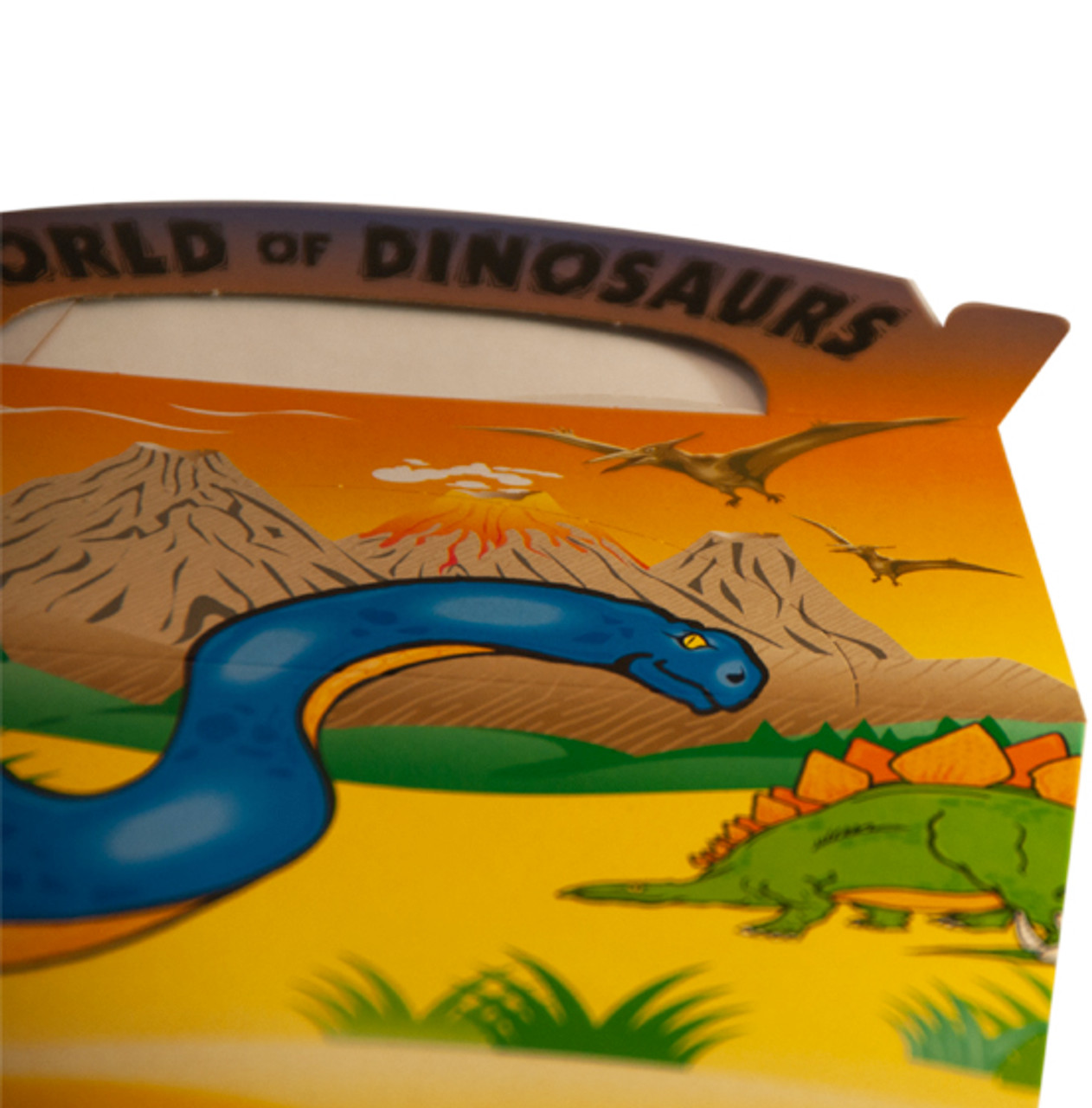 Case x 250 Childrens Cardboard meal boxes printed Dinósaurs