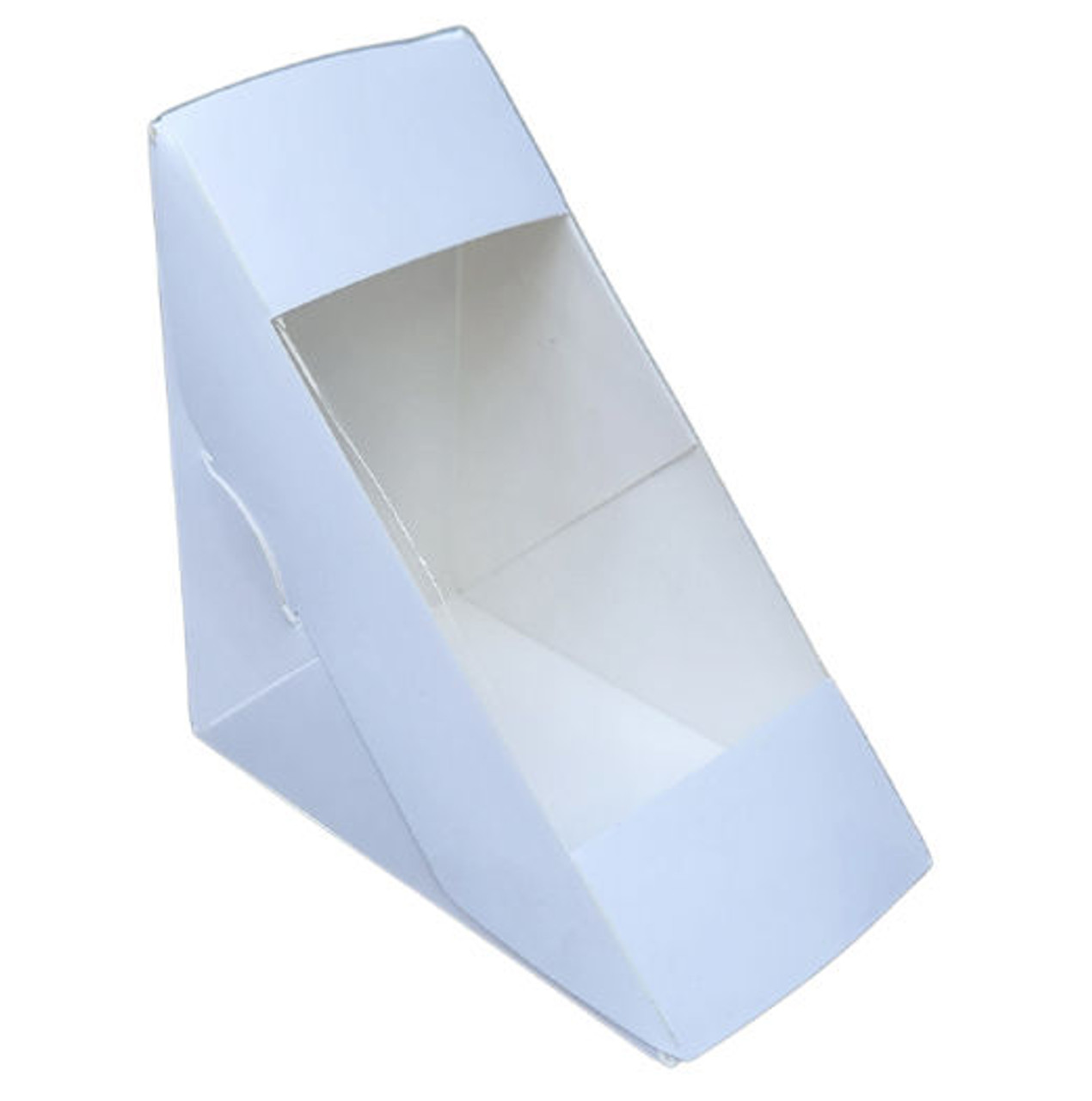 Pack x 50 Cardboard Deepfill Plain WHITE wedges 75mm