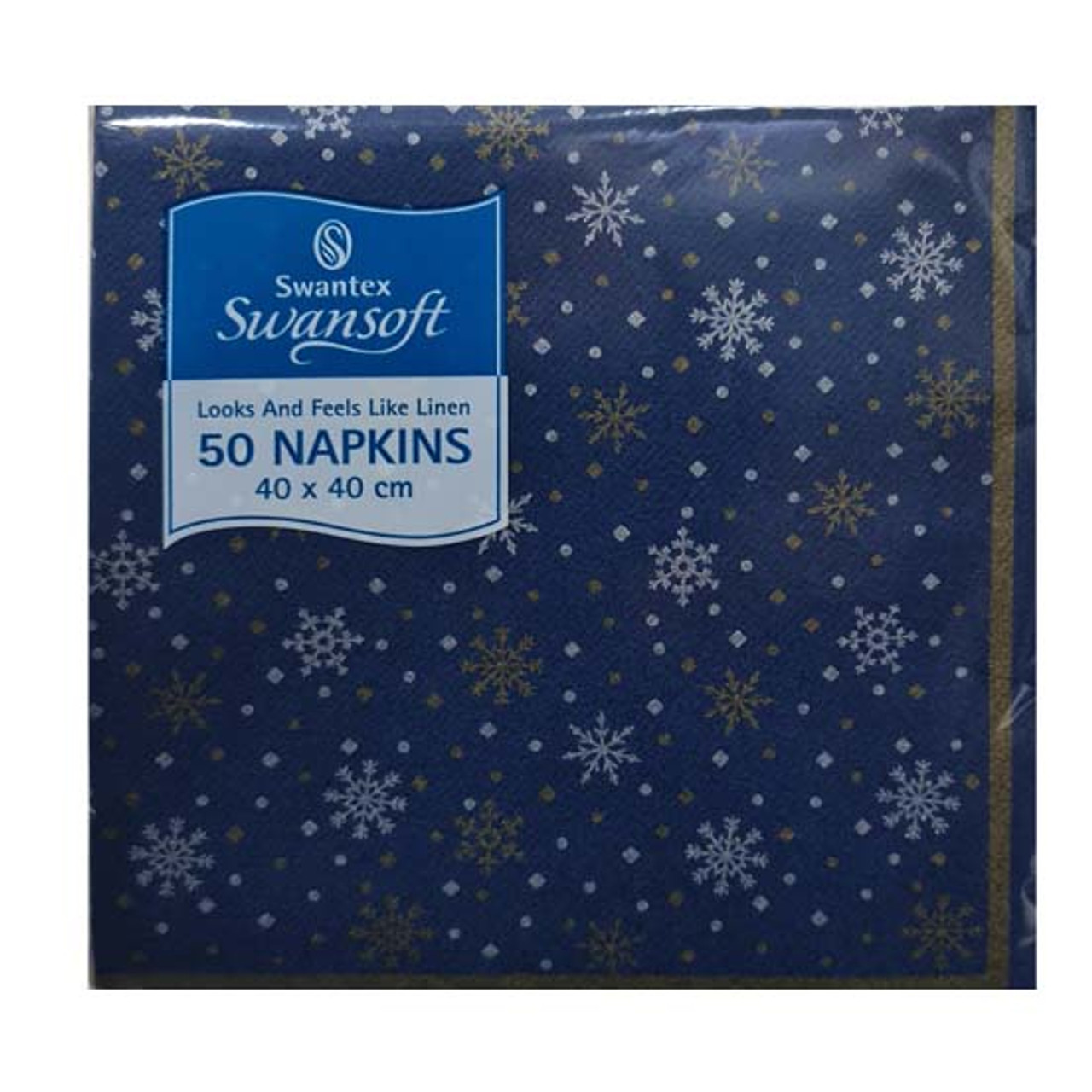 Swansoft Midnight Sparkle Napkin 40 x 40cm 3ply Pack x 50