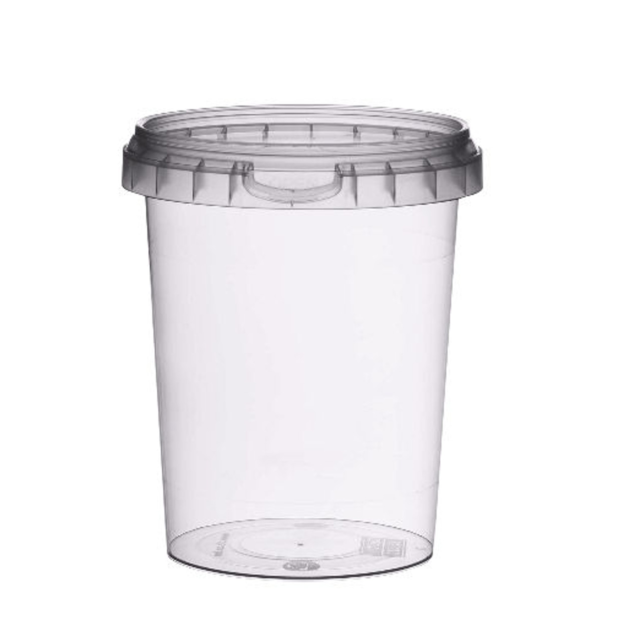 8 oz. Clear PP Plastic Round Tamper Evident Container, 110mm