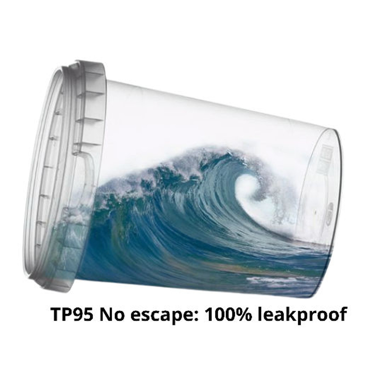 16 oz. Clear PP Plastic Round Tamper Evident Container, 110mm