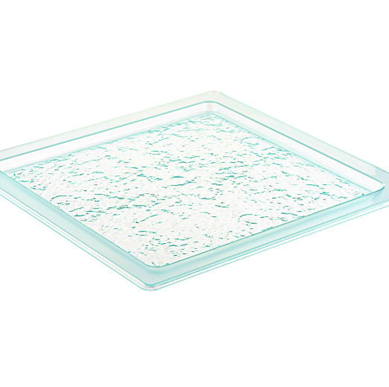 Large Glazz Square Re-usable Transparent Green Tint Buffet Platter ( see qty options )
