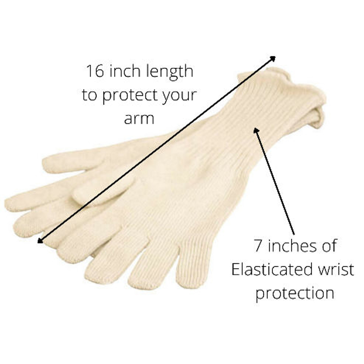 Nomex Oven Gloves with fingers  long elasticated wrist oven gloves from  starlight packaging