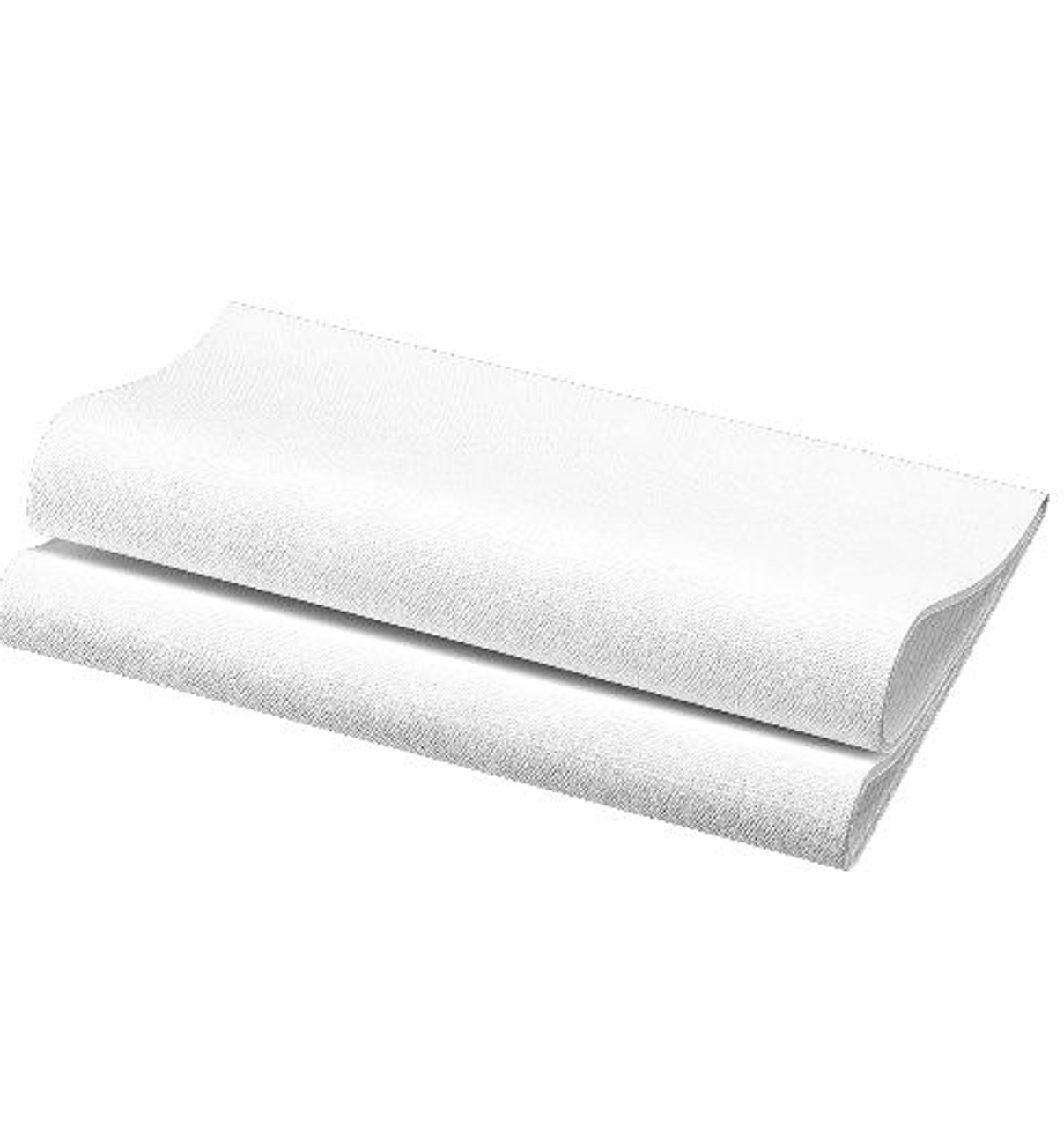 Pack x 60 Dunisoft Airlaid White 40 x 40cm Dinner Napkins Folded 1/8