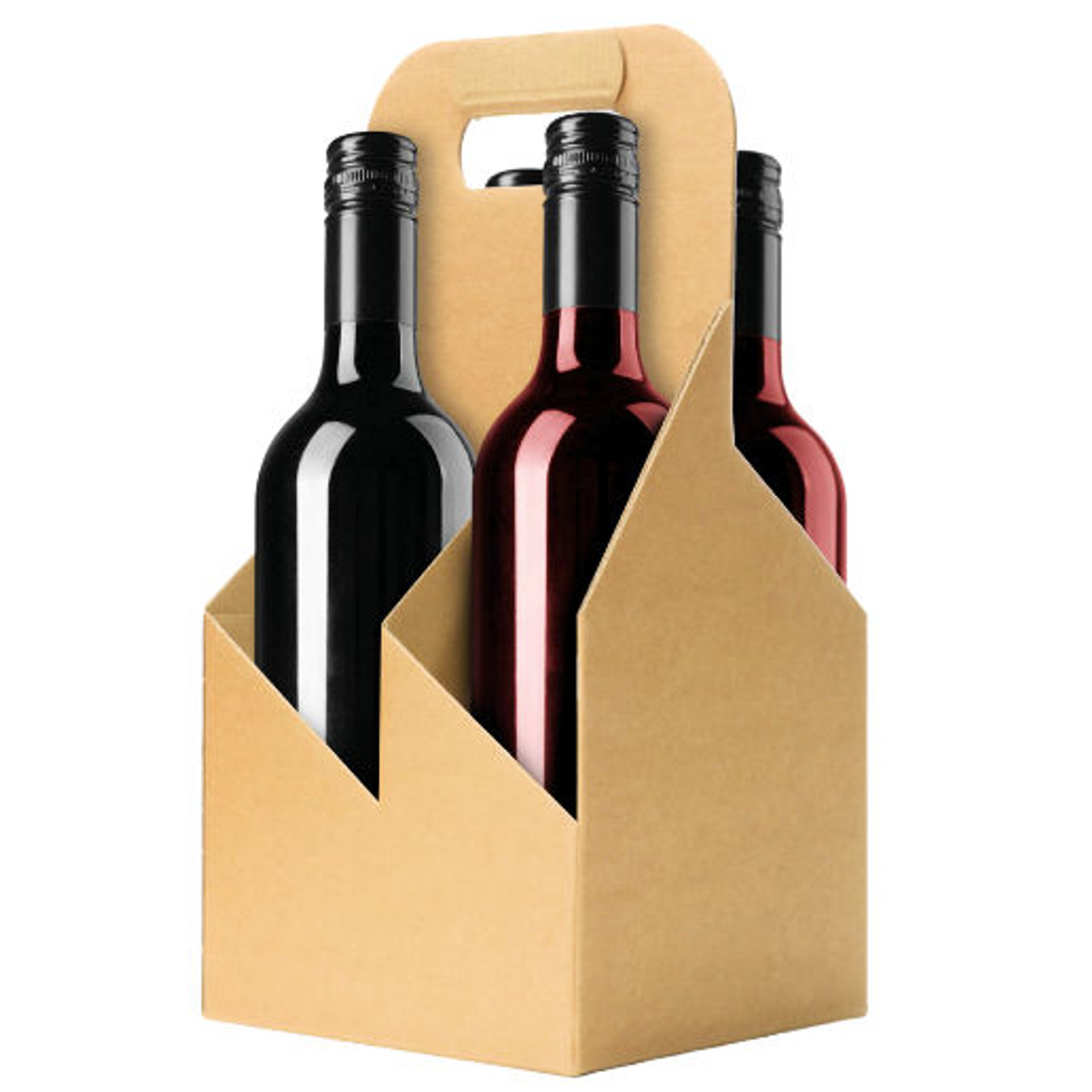 4 Bottle Sturdy cardboard wine carrier ea.
