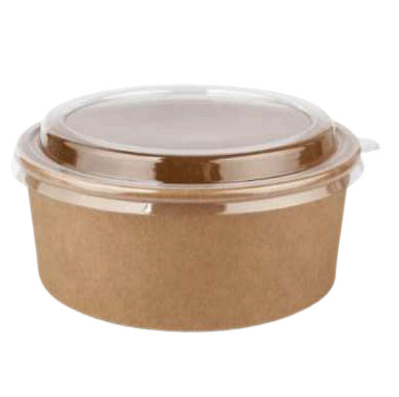 Kraft 1100ml Food Tubs with 100% Clear Recyclable Lid ( see qty options )