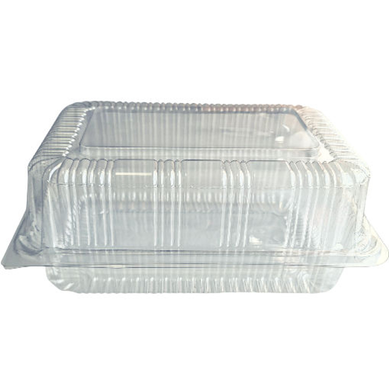 Cake Container, Hinged clear flan case, Bakery Container