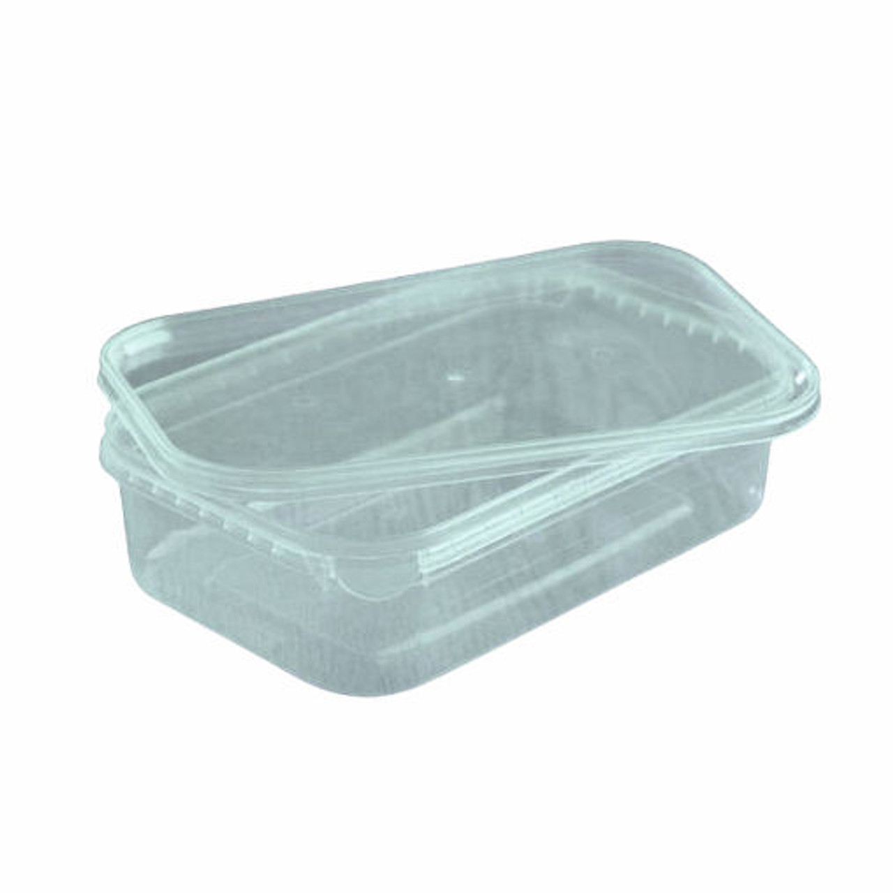550ml Rectangular Plastic Tamperproof Containers and Lids