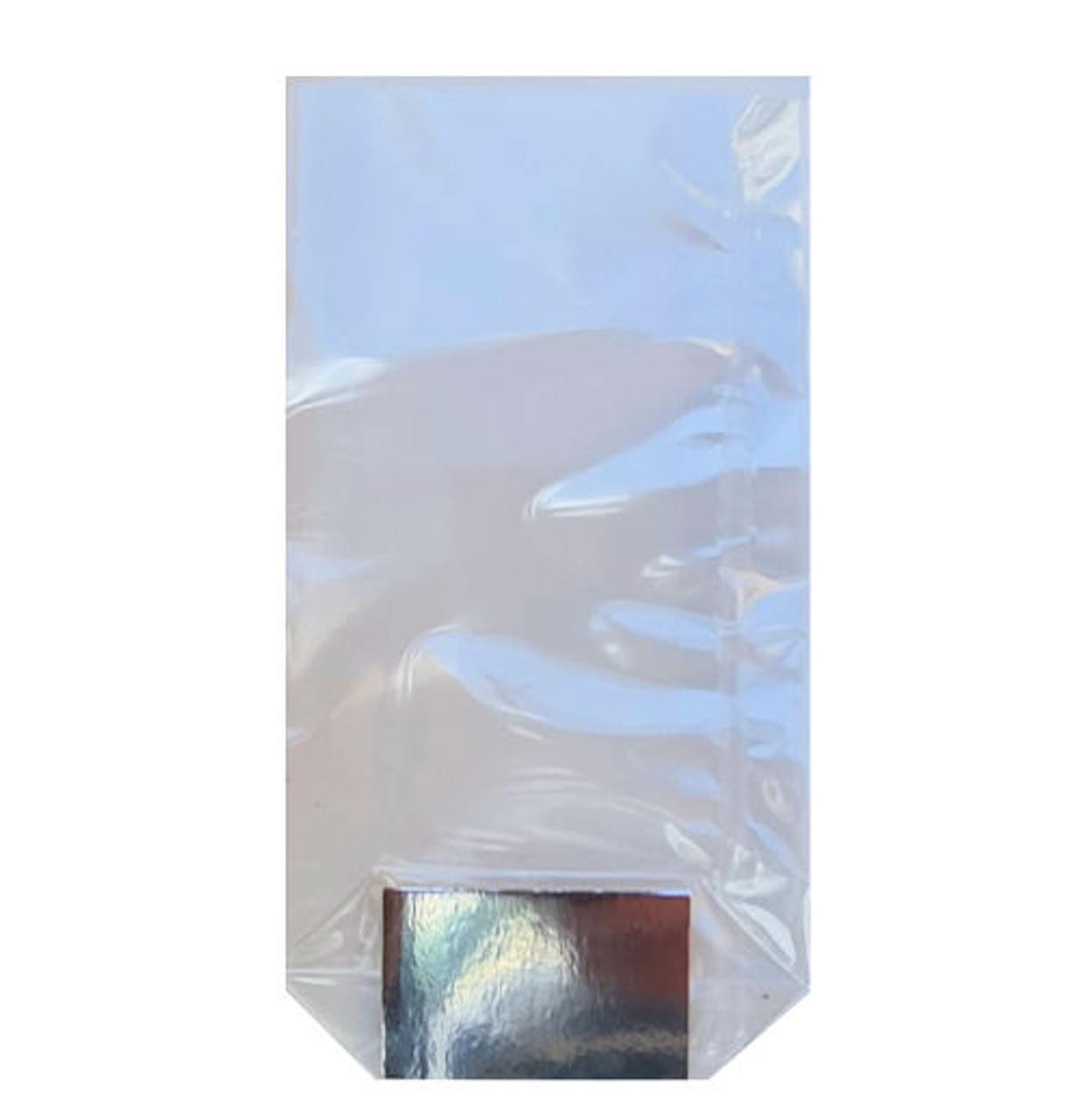 Polyproplene Clear Block Bottom Bags with Cardboard Base Small 90 x 160mm (see qty options)