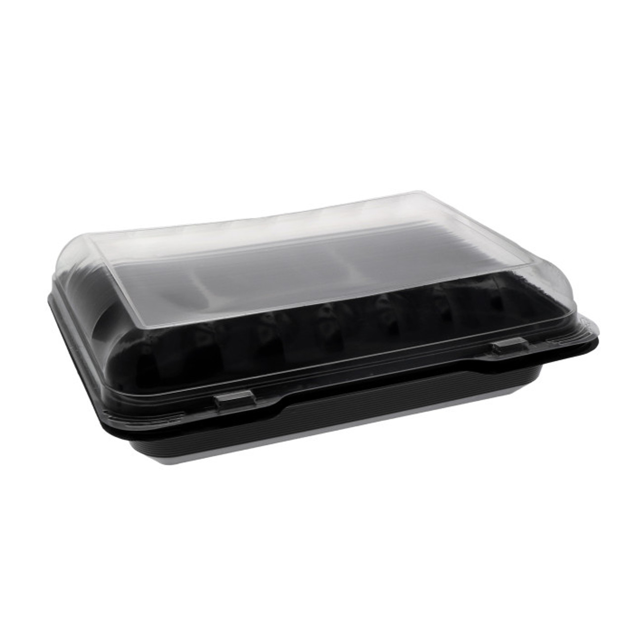 4-Compartment Microwavable  Hinged Lid Dinner Box Container 273 x 203 x 82 mm ( see qty options )