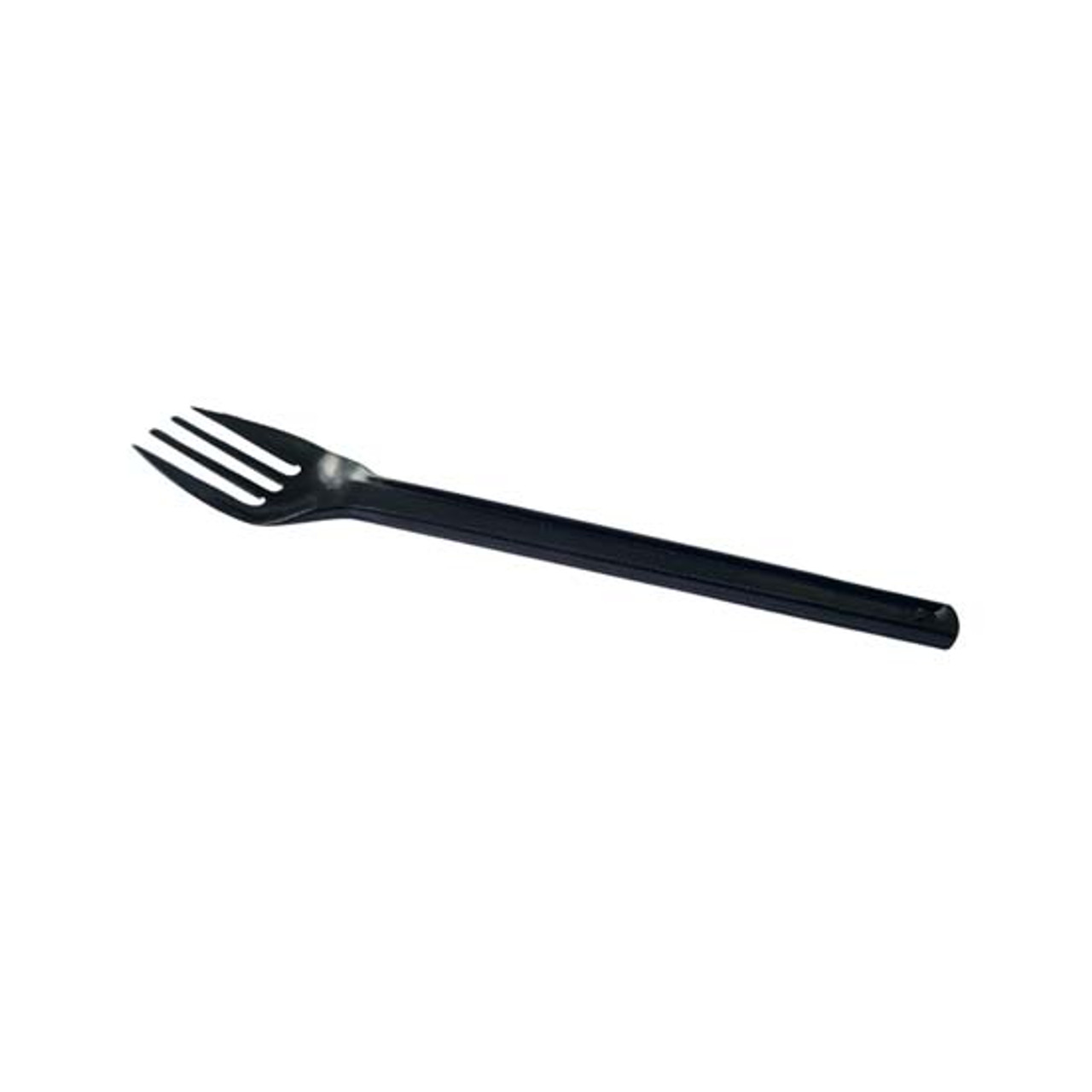 Black Plastic Cake Fork with Knife Edge 150 mm - Pack of 50