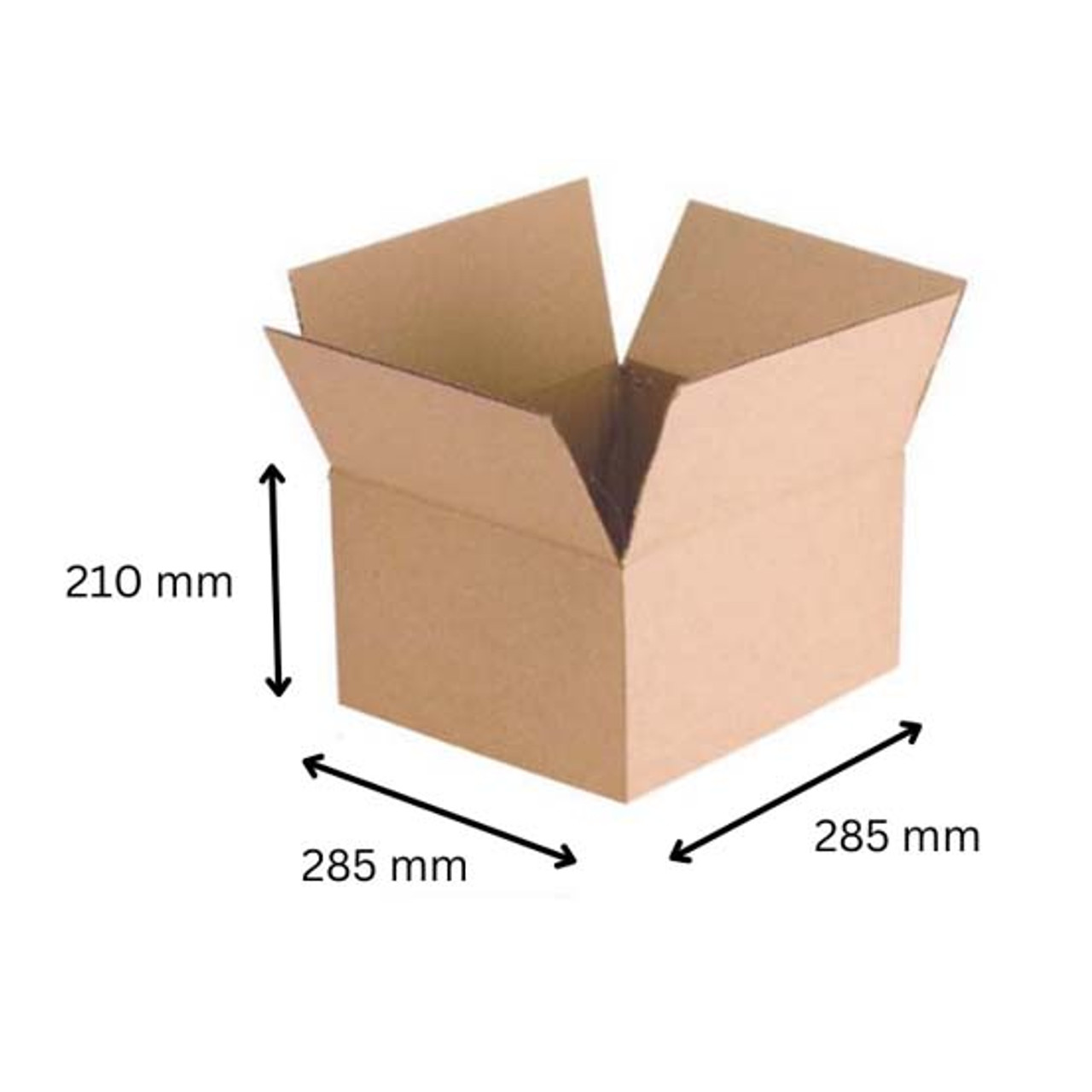 Pack of 250 Cardboard box  285 x 285 x 210mm