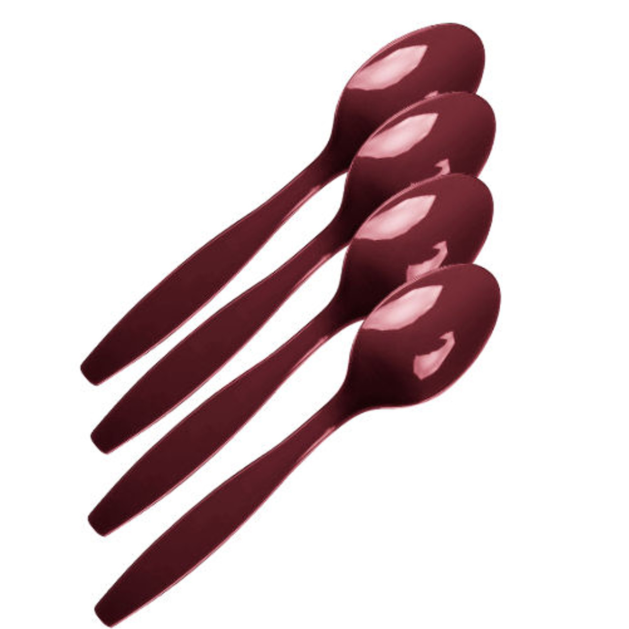 Ice Cream Spoons Burgundy 5" ( see qty options )