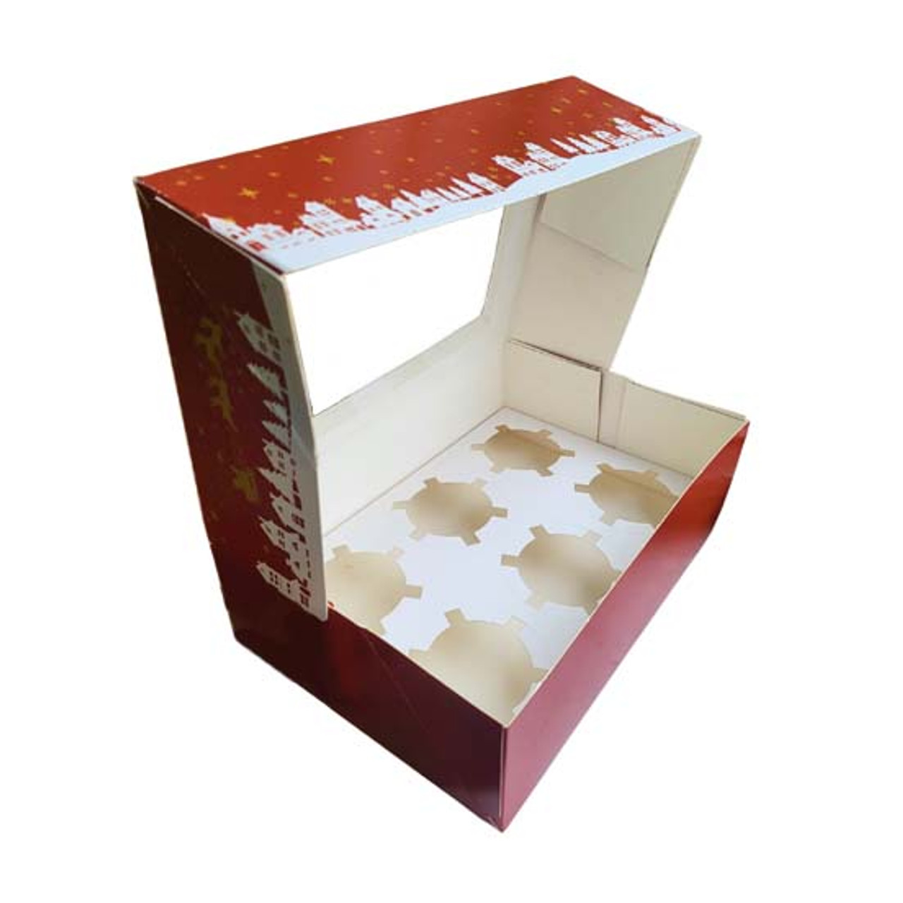 Large Christmas Mince Pie Boxes 245x 176 x 75mm with card insert ( see qty options )