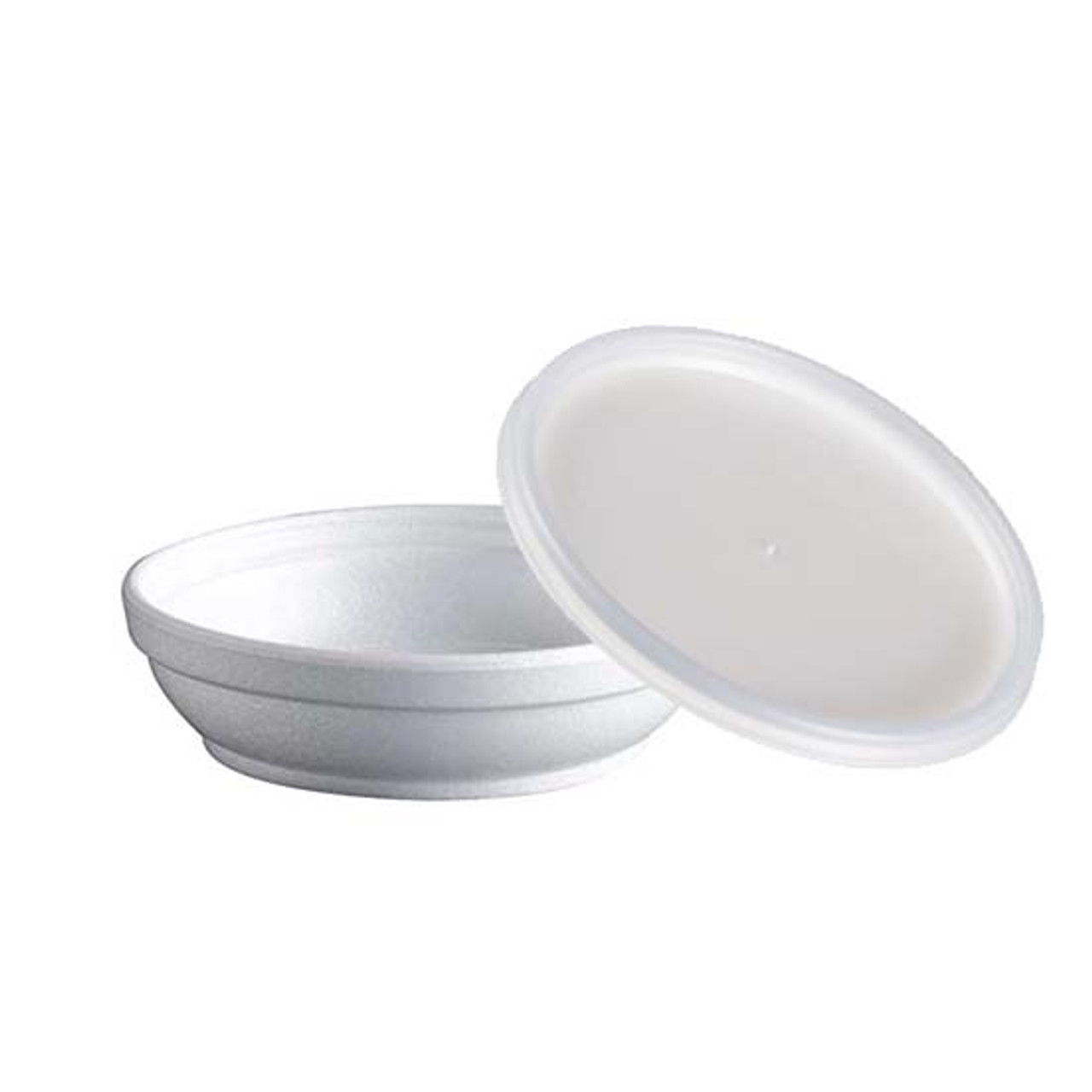 Dart 5oz. Insulated White Foam Container with optional lid - Case of 1000