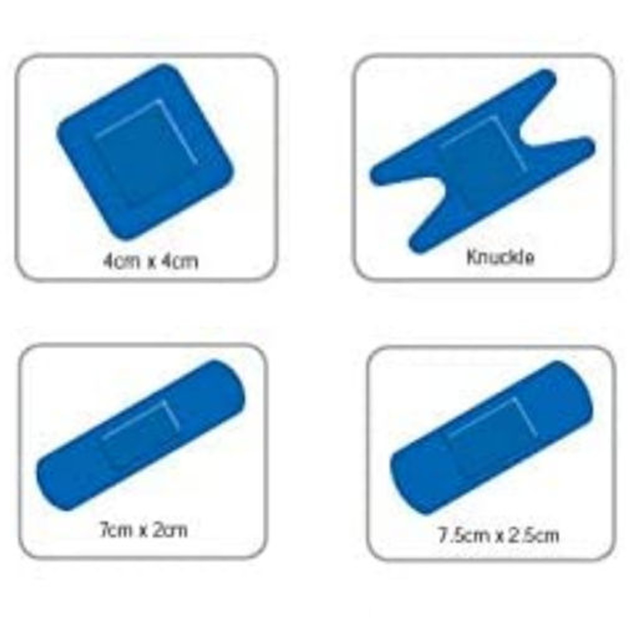 Microplast Blue Detectable Sterile 100 Assorted Plasters