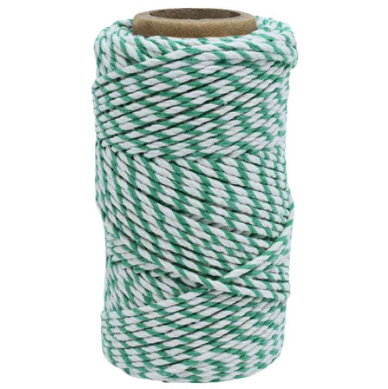 Reel x 100mt Green & White No.6 Cotton Bakers Twine