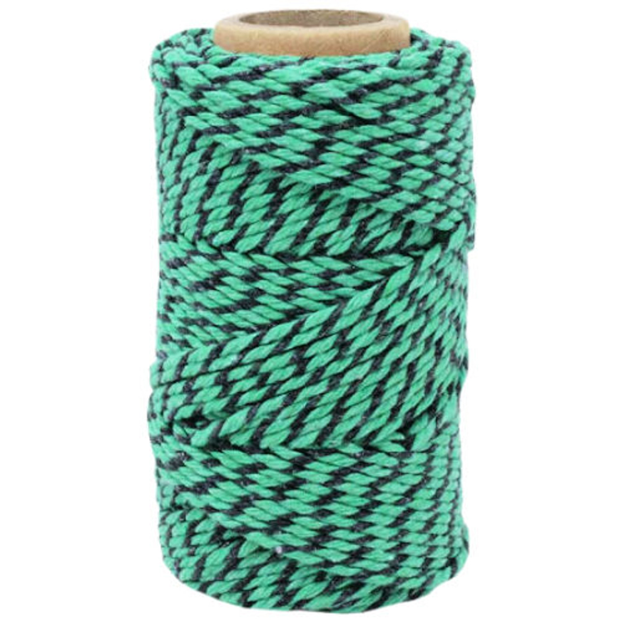 Reel x 100mt Green & Black No.6 Cotton Bakers Twine