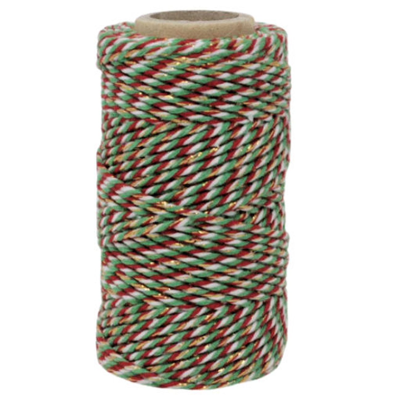 Reel x 100mt Red, Green & White No.6 Cotton Bakers Twine