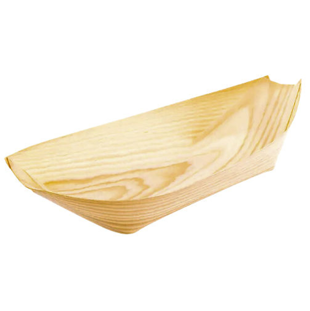 Natural Pinewood Large 190 x 105 x 40mm Canape Boats Pack of 50