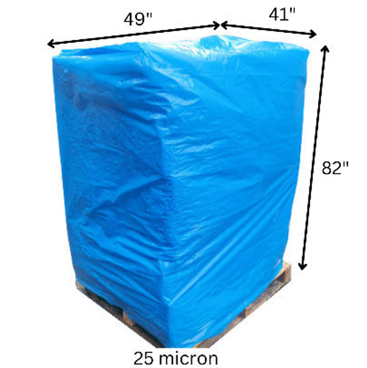 Case x 50 Quality Blue Full Size Pallet Covers 49"x 41"x 80"