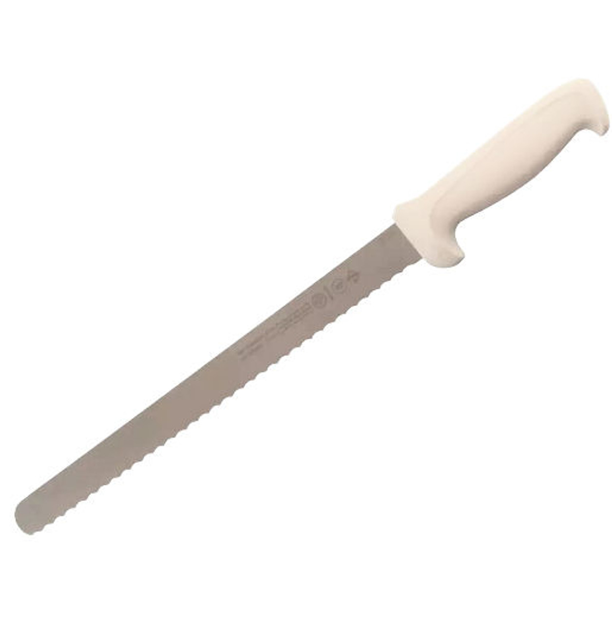 10" Serrated Edge Slicing Knife (White Handle )