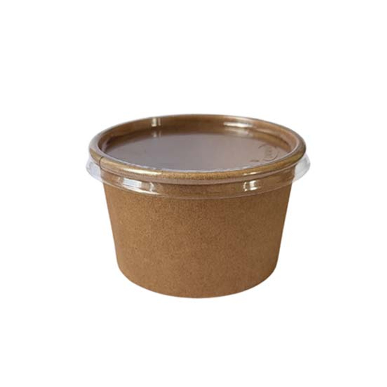 3oz Cardboard Kraft Ice Cream Tub and Flat lid
