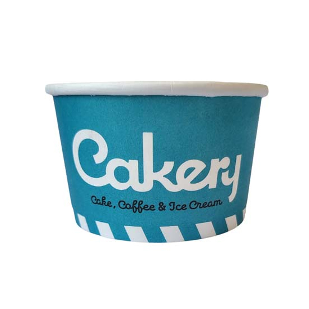 4oz Ice Cream Tub Turquoise Printed Cakery
