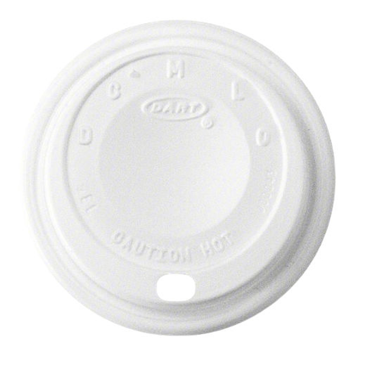 Dome Sip Thro Lids for ( Dart 10oz Polystyrene cups ) Pack x 100