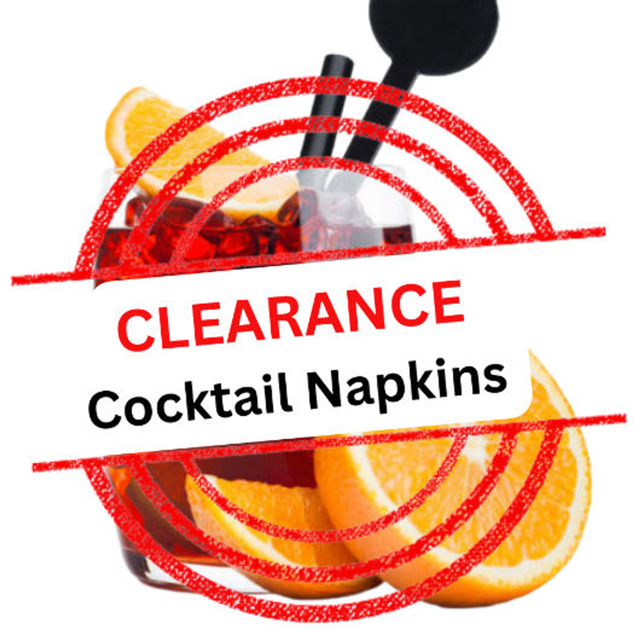 Clearance Disposable Paper Cocktail Napkins 24cm x 24cm