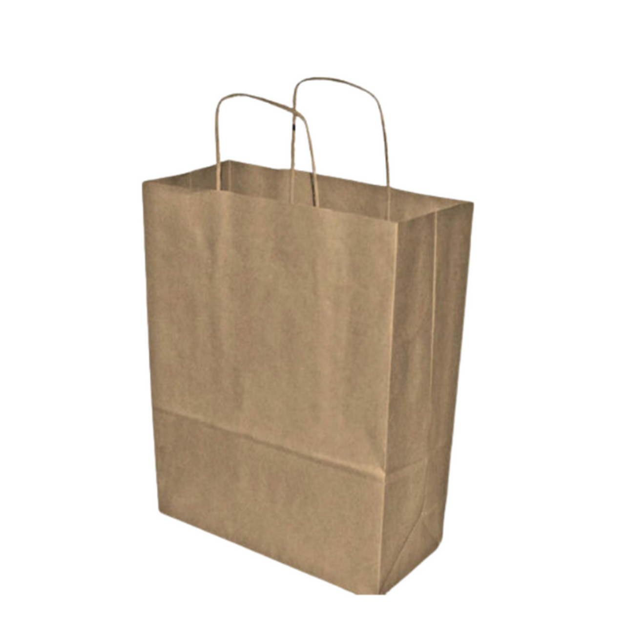 Brown Large Twist Handle Kraft Paper Carrier Bag  W10.25'' x D5.5'' x H12'' ( with handle 16" ) see qty options