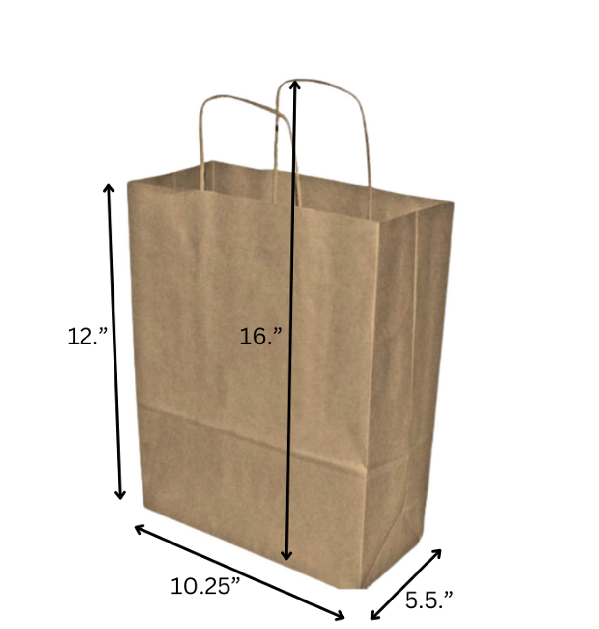 Extra Large Brown Kraft Twist Handle Paper Carrier Bags