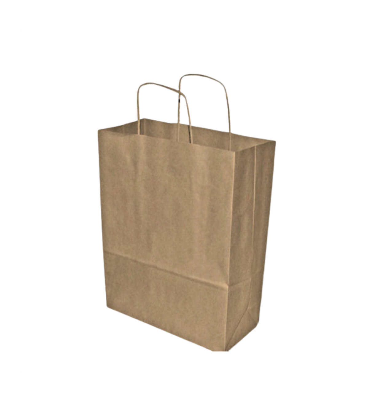 Brown Medium Twist Handle Kraft Paper Carrier Bag  W9'' x D4.25'' x H9.75'' ( with handle 13" ) see qty options