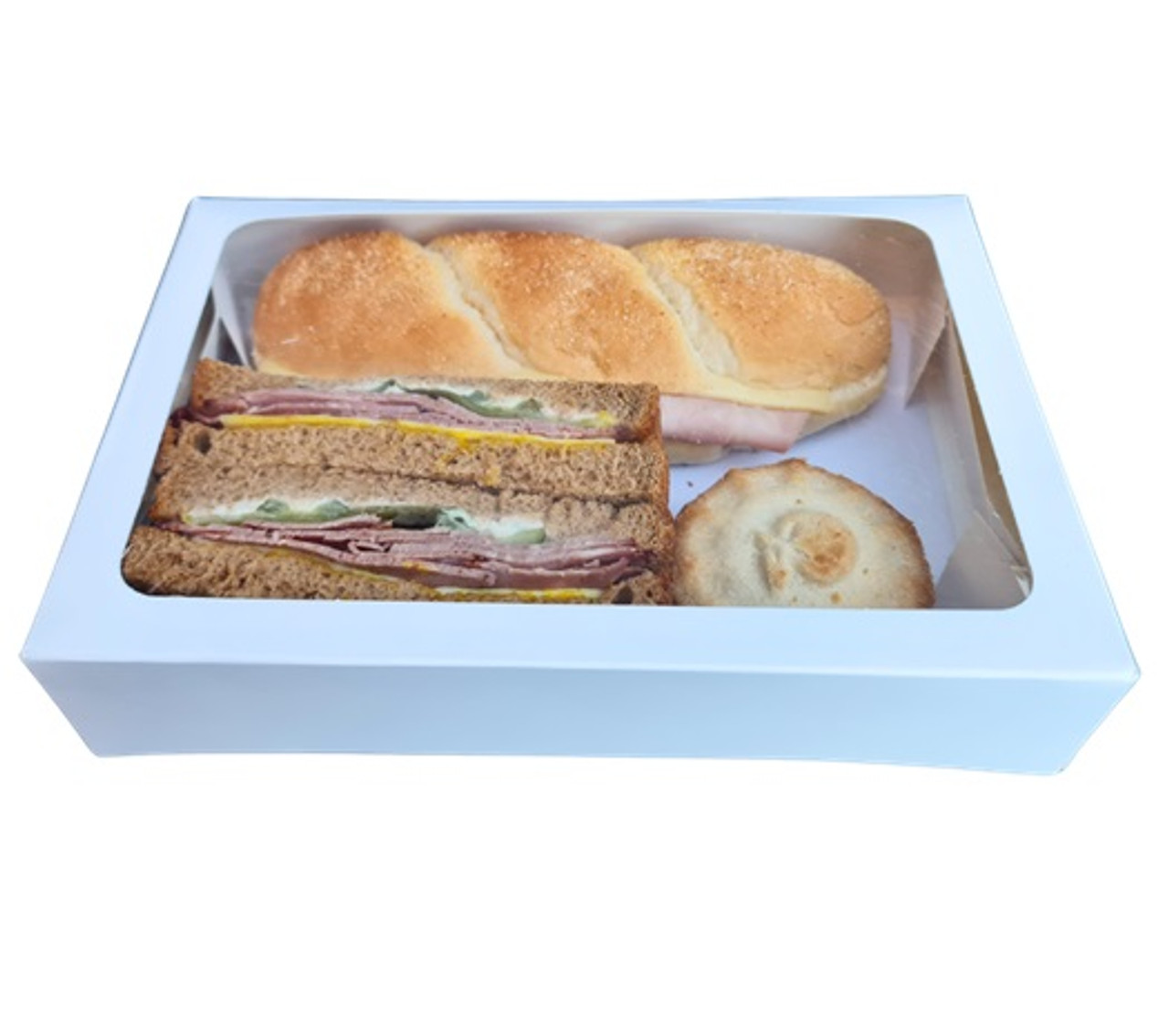 Sandwich / Baguette Box White 235 x 160 x 50mm ( see qty options ) 