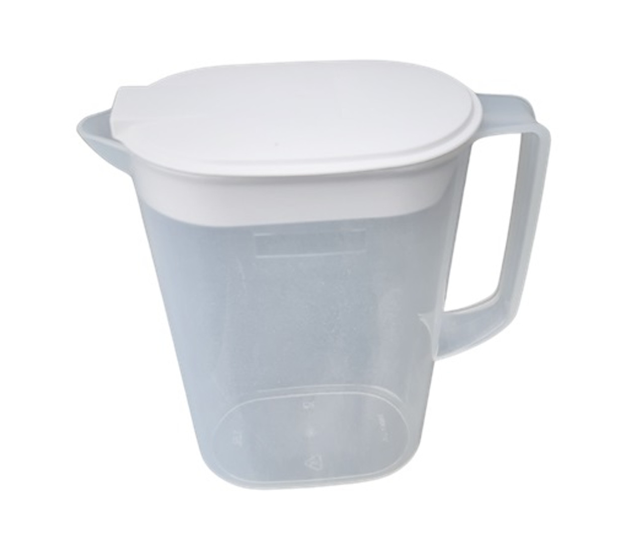 ﻿1.5L Litre Polypropylene Re-usable/Recyclable Kitchen Fridge Door Jug with Lid 