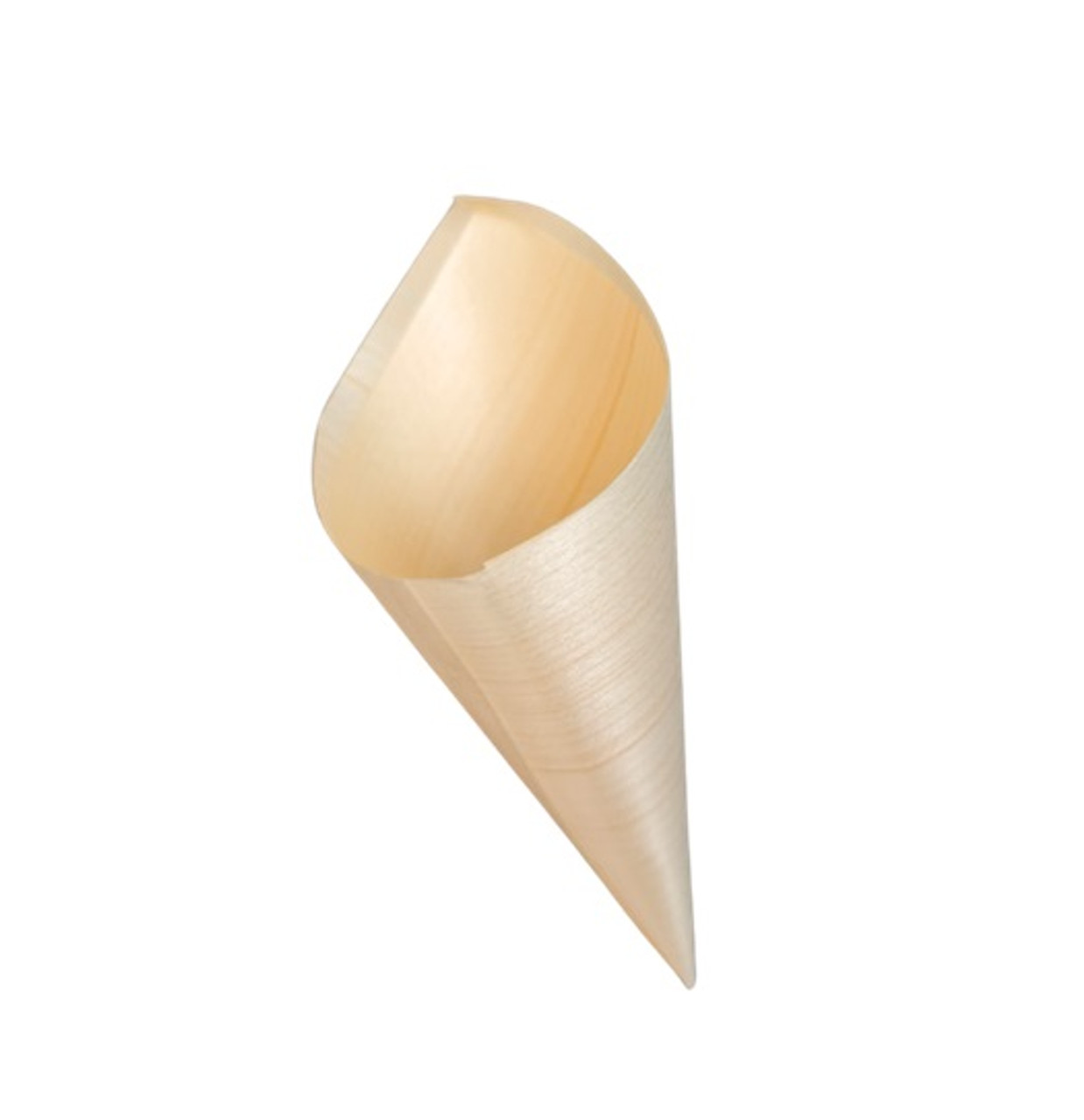 Natural Pinewood Kidei Serving Cones  (65 x 125mm)  Pack x 50