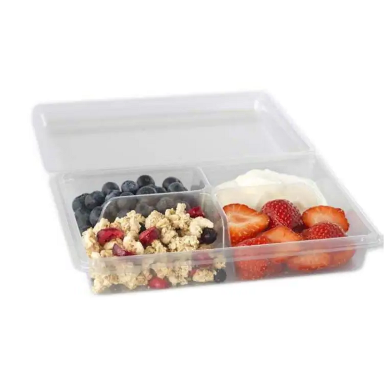 Qty 50 - Nibble Box 21cm x 16cm x 4cm  INCLUDES 4 Cavity Inserts