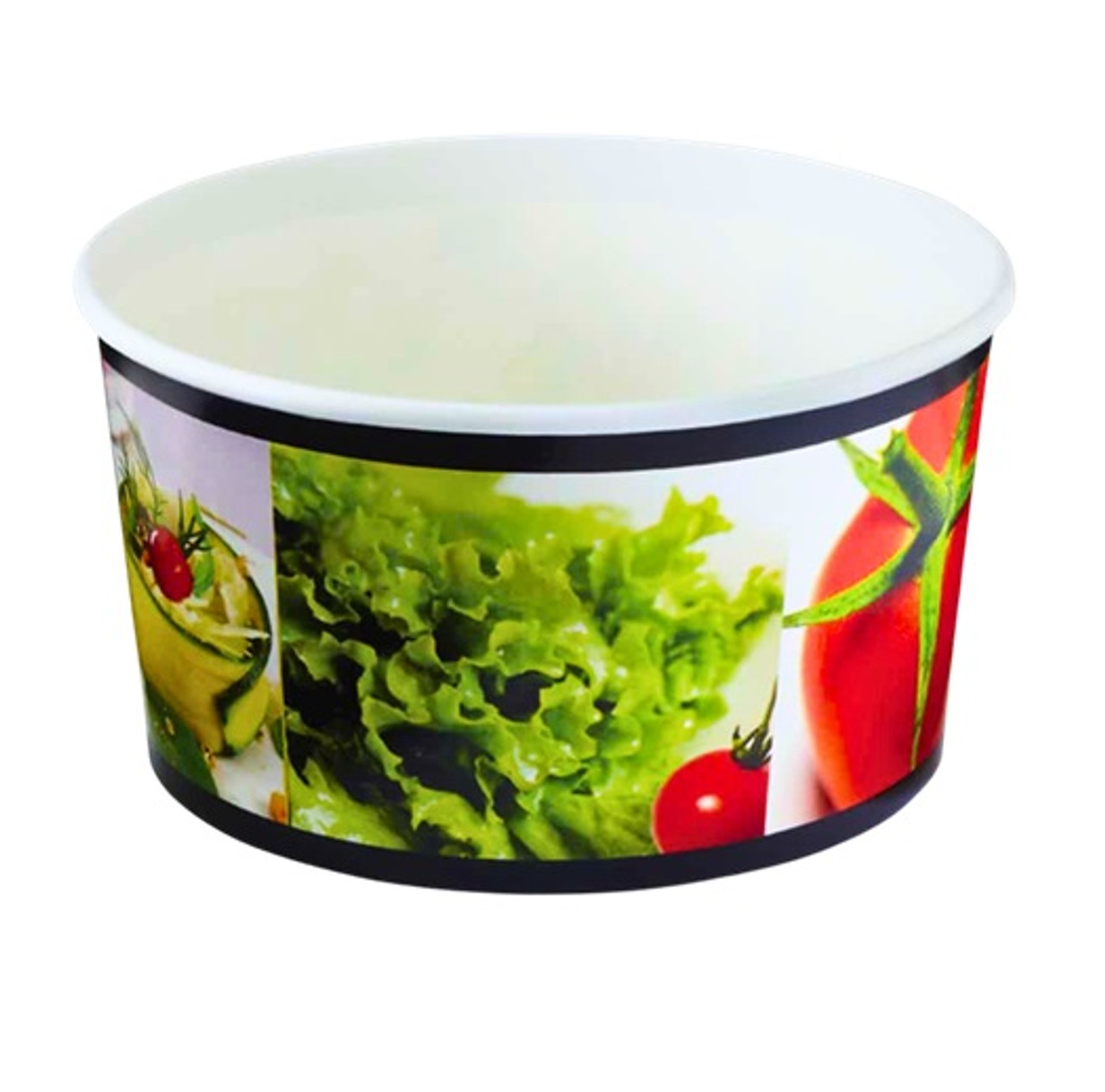 Round Printed Cardboard  Food Tubs 1000ml - pack of 40 ( lids not available )