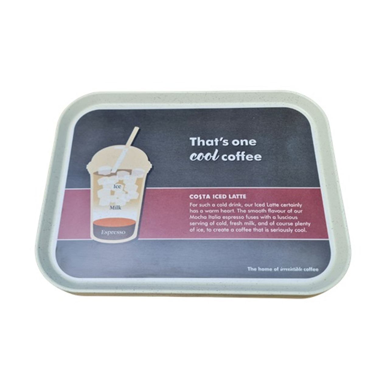 Cambro  Versa Lite Polyester COSTA Design Tray Speckled Smoke Background 430w x 330d mm